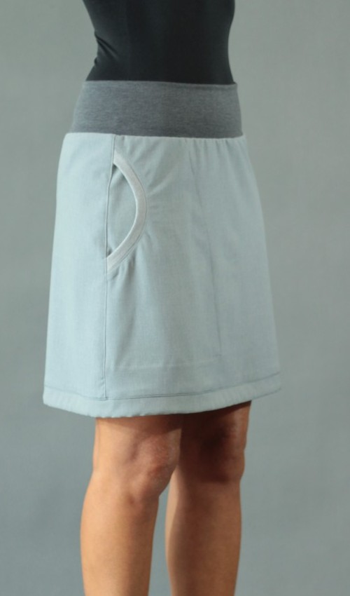 LaJuPe dlouhá šedá sukně polyester_viskóza_bez_podšívky_šedá_šedá_áčková_1kapsa_tunýlek_šedá_bezmotivu