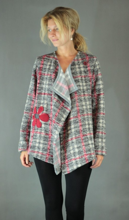 018_LaJuPe pletený kardigan viskóza__bez_podšívky_šedá_vínová_áčkový_bez_kapes_červená_kytka_kytka LaJuPe pletený kardigan viskóza__bez_podšívky_šedá_vínová_áčkový_bez_kapes_červená_kytka_kytka