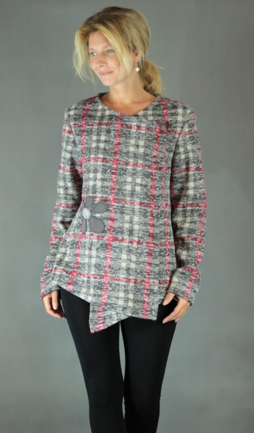 019_LaJuPe cardigany viskóza bez_podšívky_šedá_vínová_áčkový_bez_kapes_šedá_kytka_kytka LaJuPe cardigany viskóza bez_podšívky_šedá_vínová_áčkový_bez_kapes_šedá_kytka_kytka