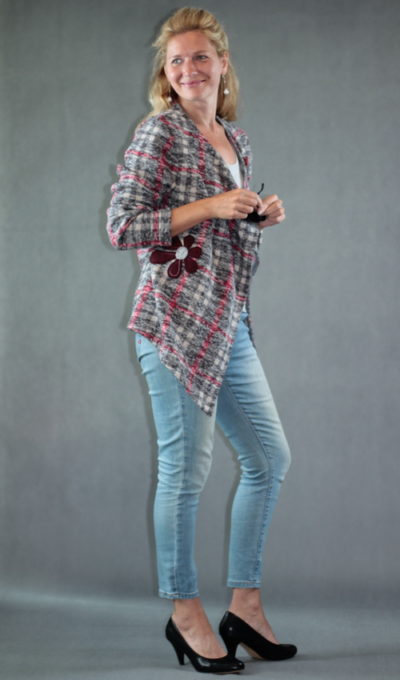 LaJuPe vínový kardigan